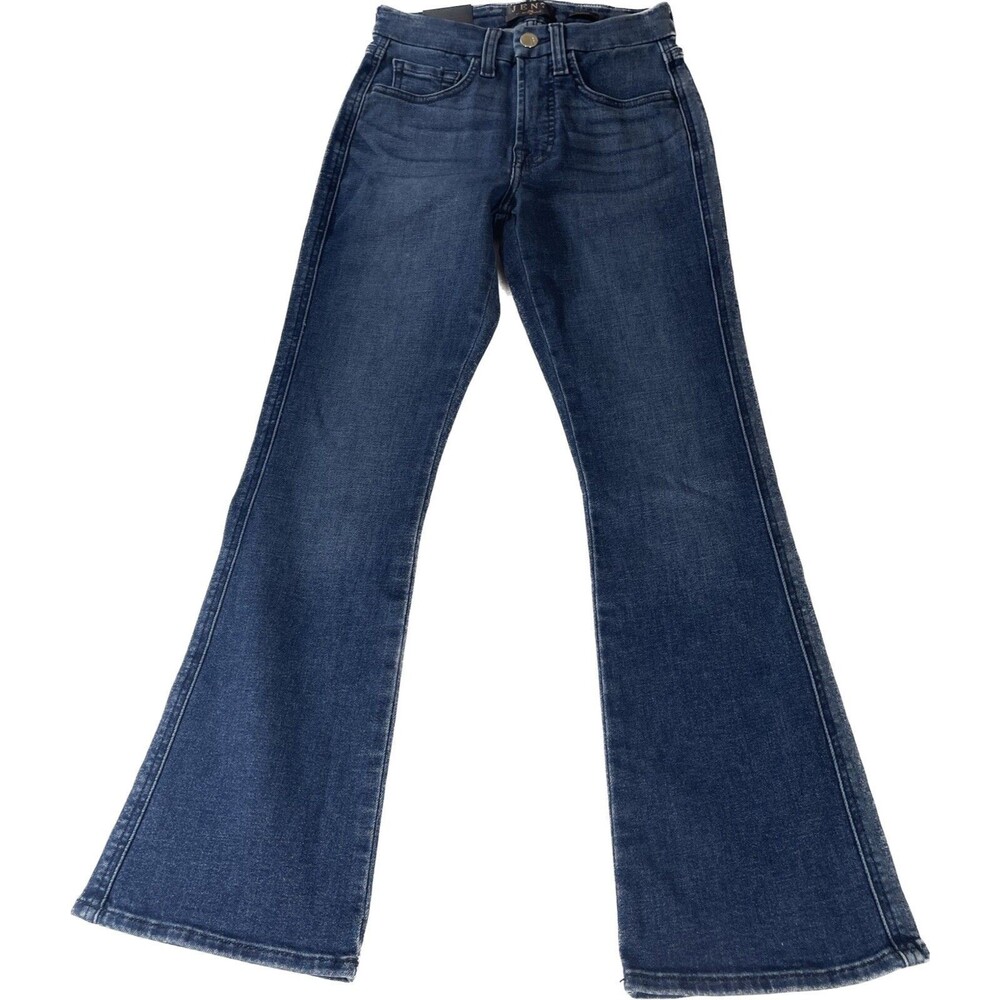 Jen 7 Women's Size 00 Cropped Kick Jeans Blue Haze 24 x 25
